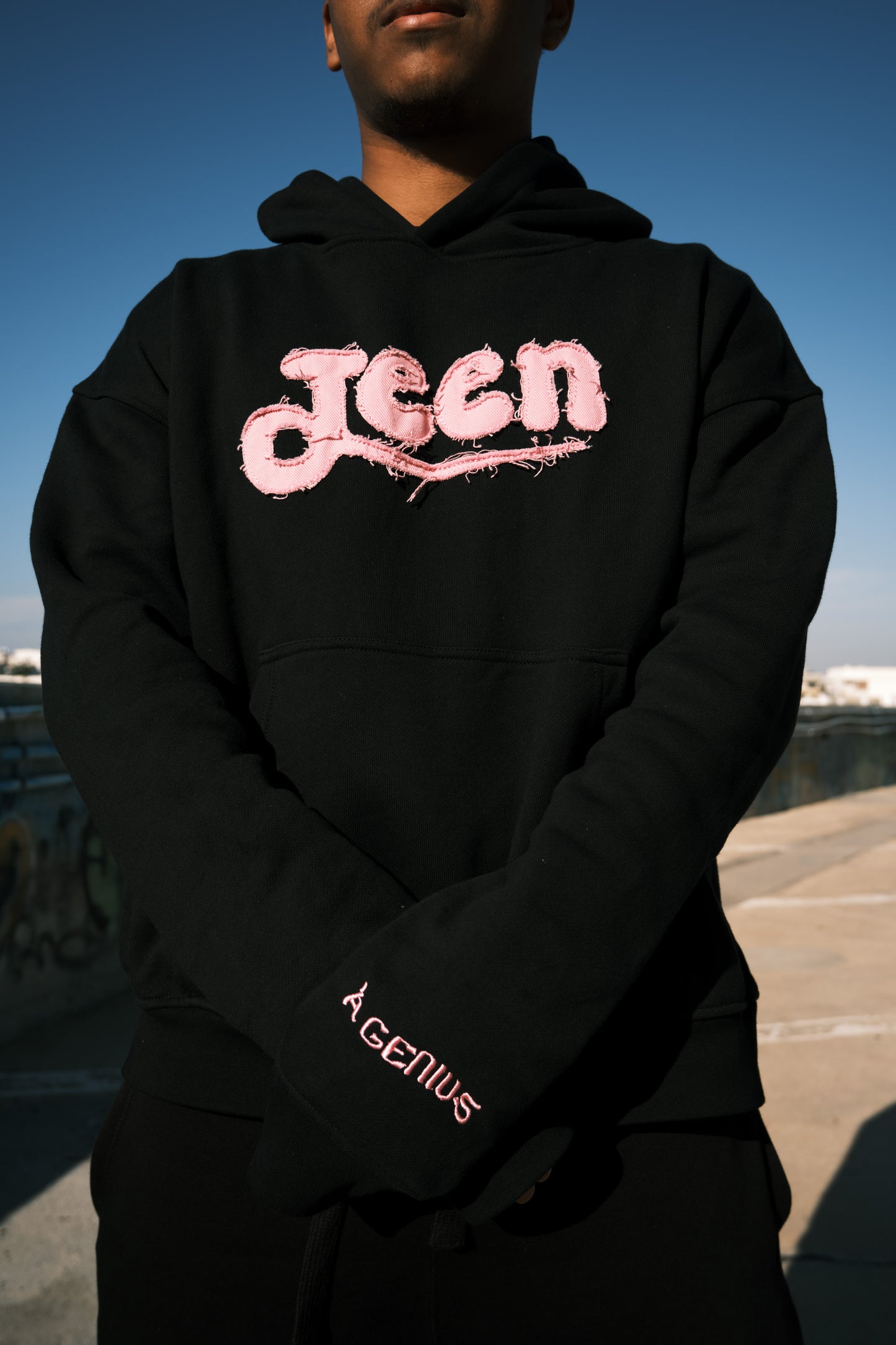 "A GENIUS" BLACK HOODIE