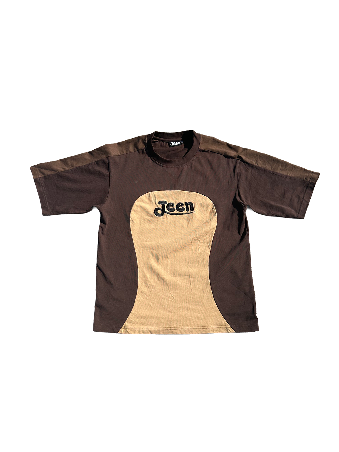 BROWN "JEEN" T SHIRT