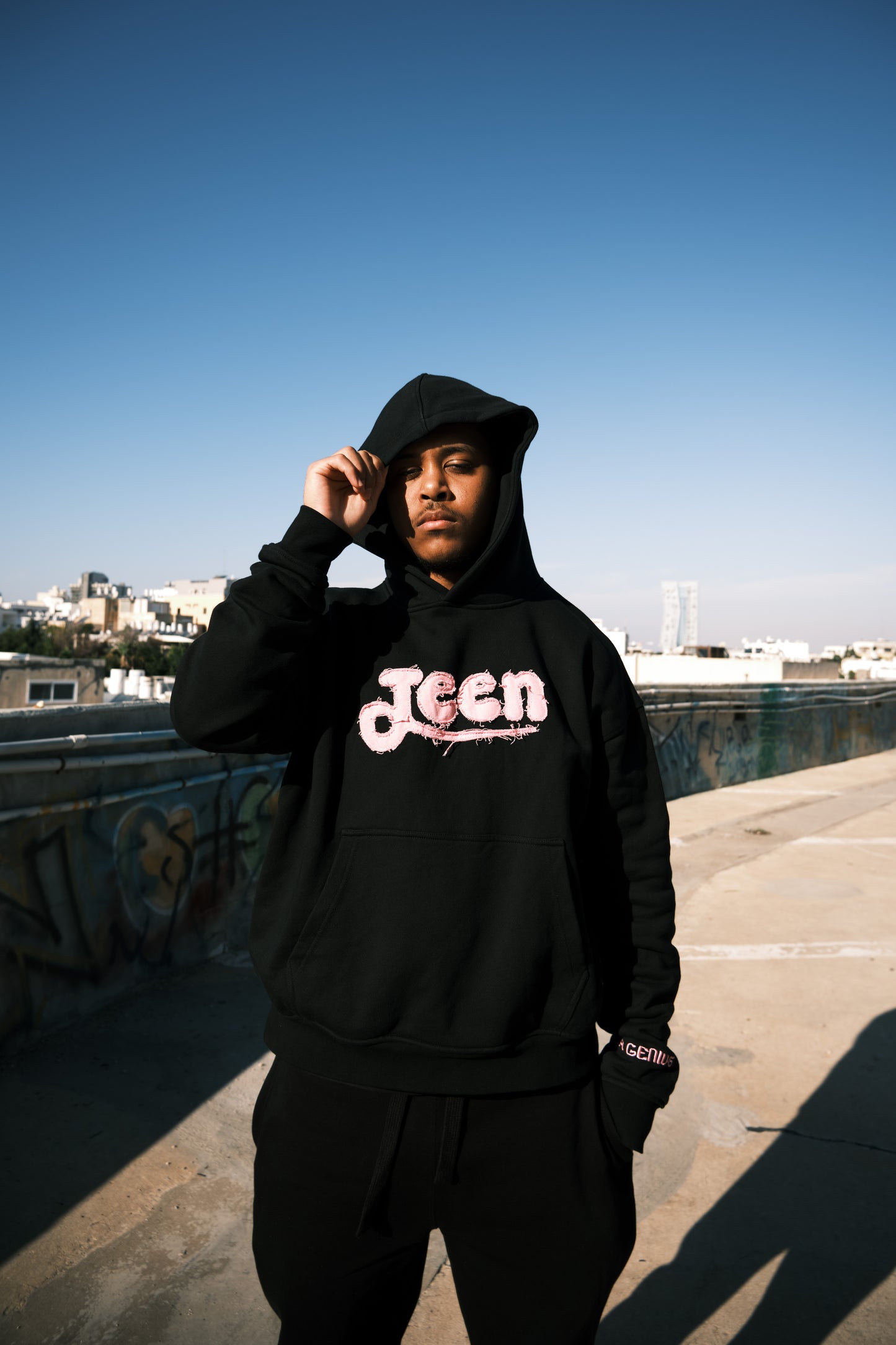 "A GENIUS" BLACK HOODIE
