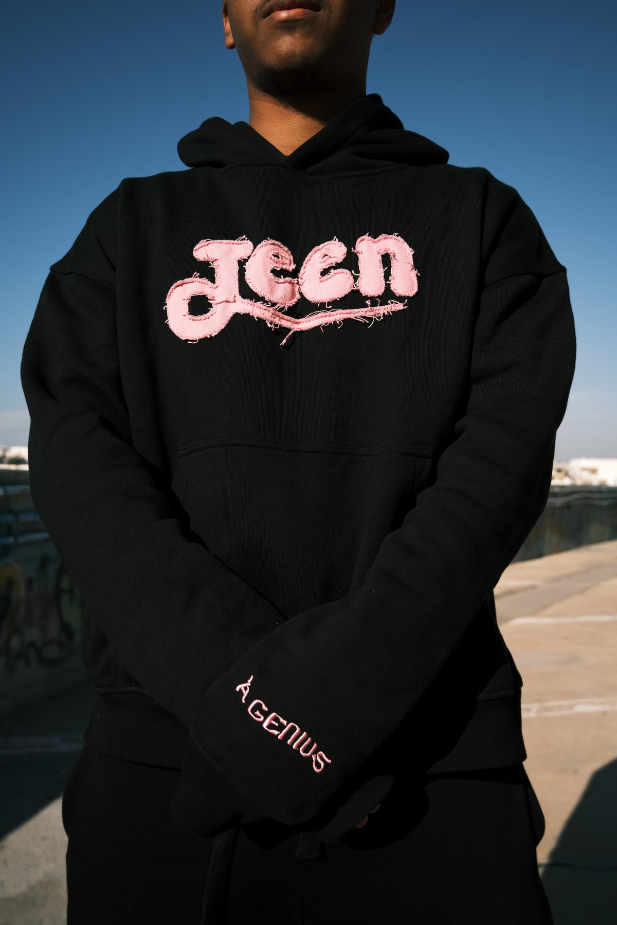 "A GENIUS" BLACK HOODIE