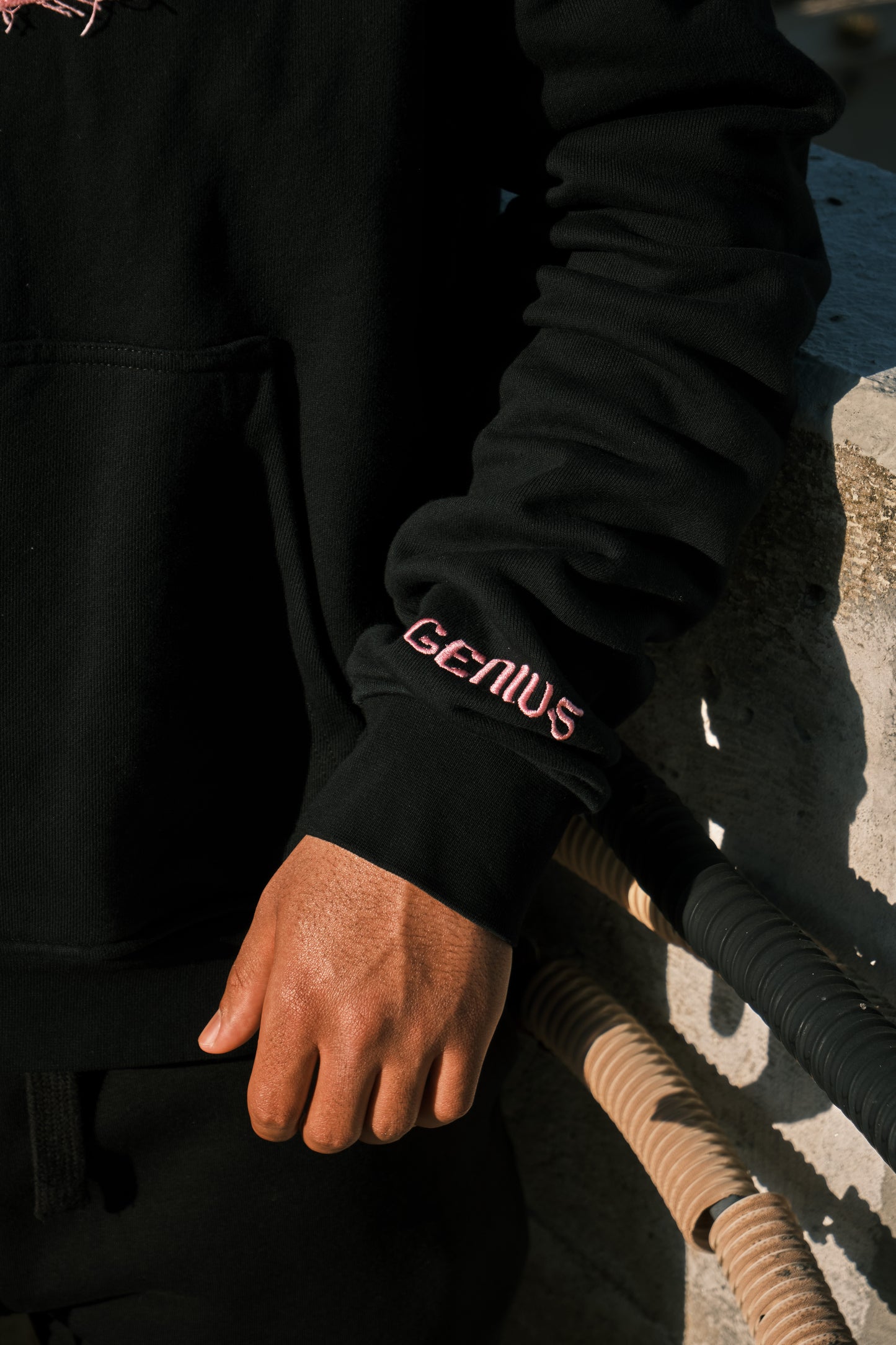 "A GENIUS" BLACK HOODIE