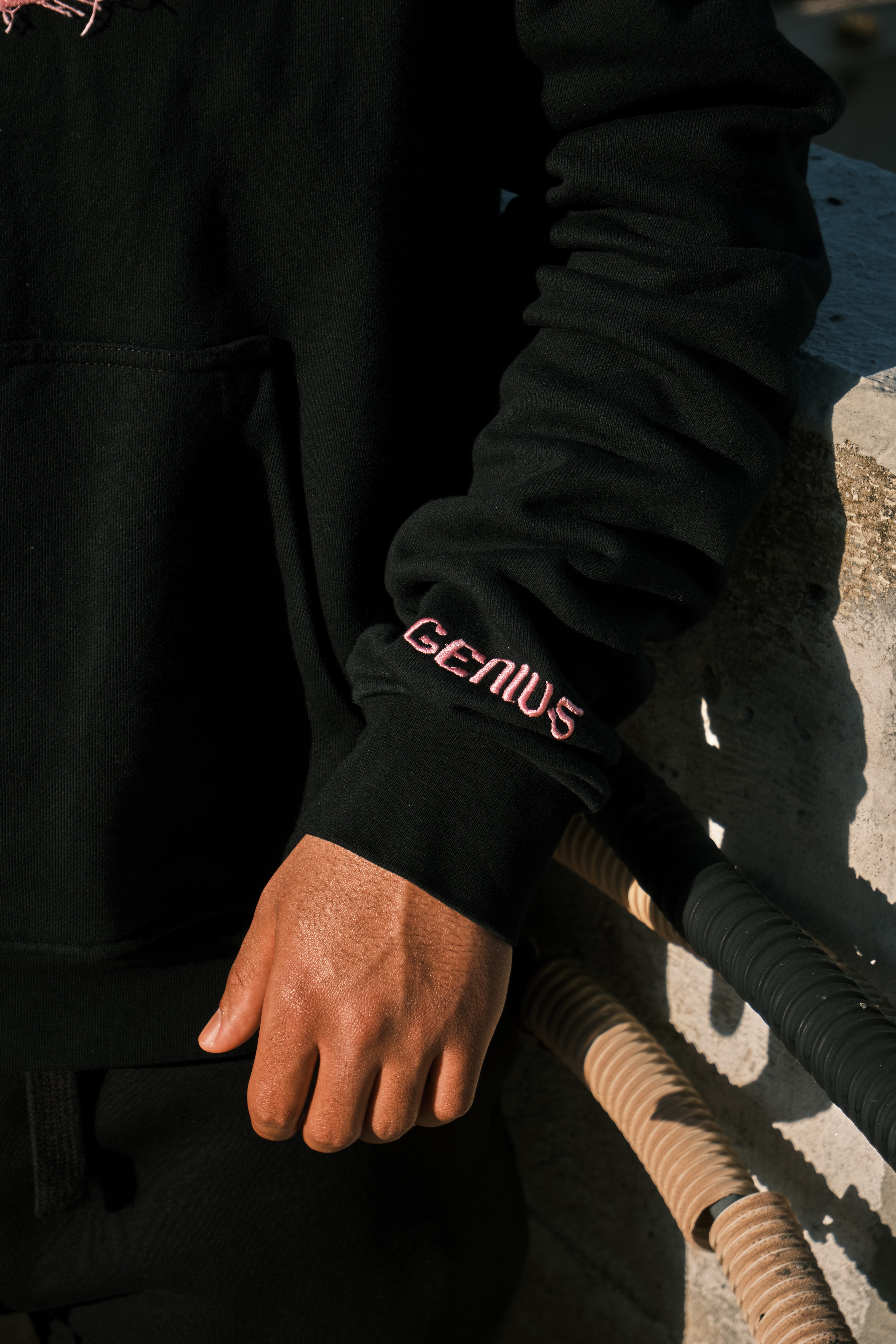 "A GENIUS" BLACK HOODIE