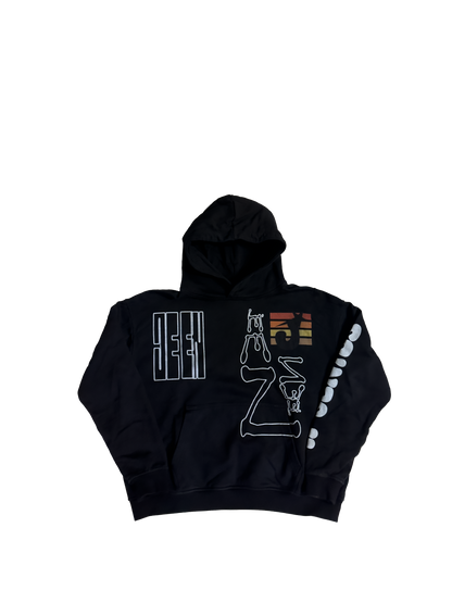 BLACK "JEEN" HOODIE