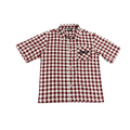 RED BUTTON UP TEE