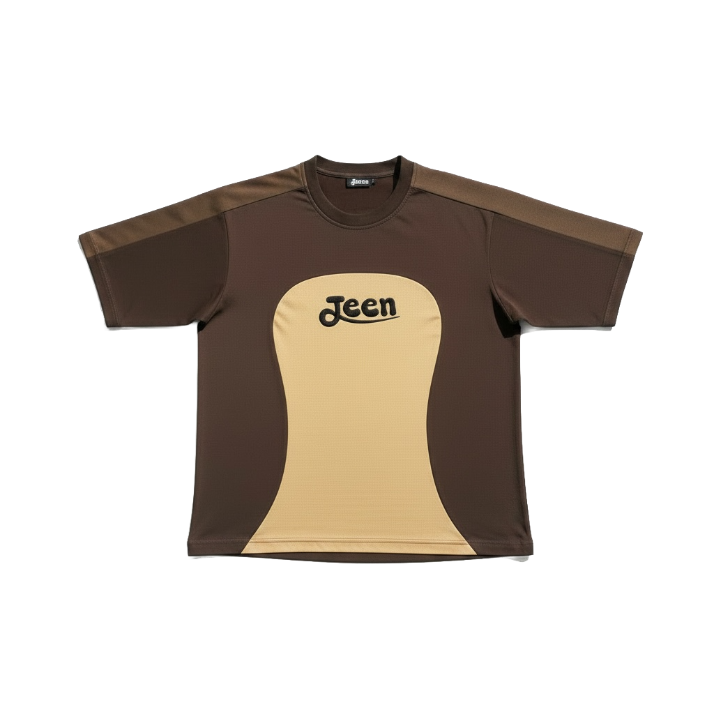 BROWN "JEEN" T SHIRT
