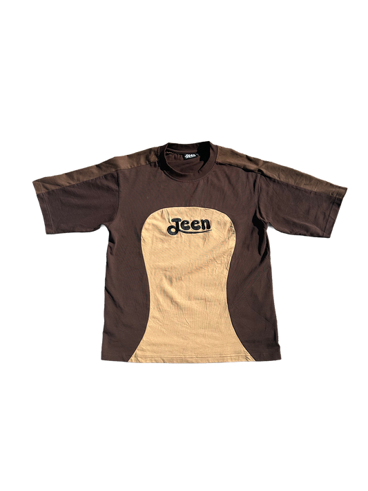 BROWN "JEEN" T SHIRT