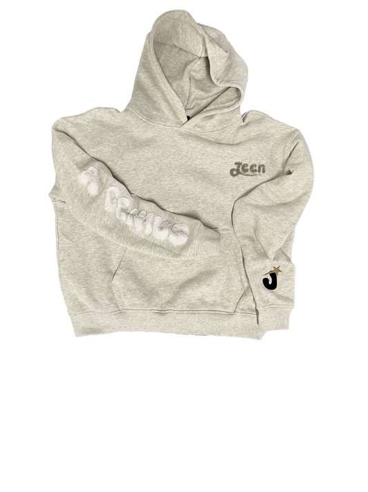 "A GENIUS" GREY HOODIE